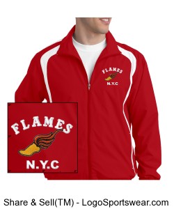 NYC Flames Team Jacket Design Zoom
